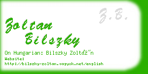 zoltan bilszky business card